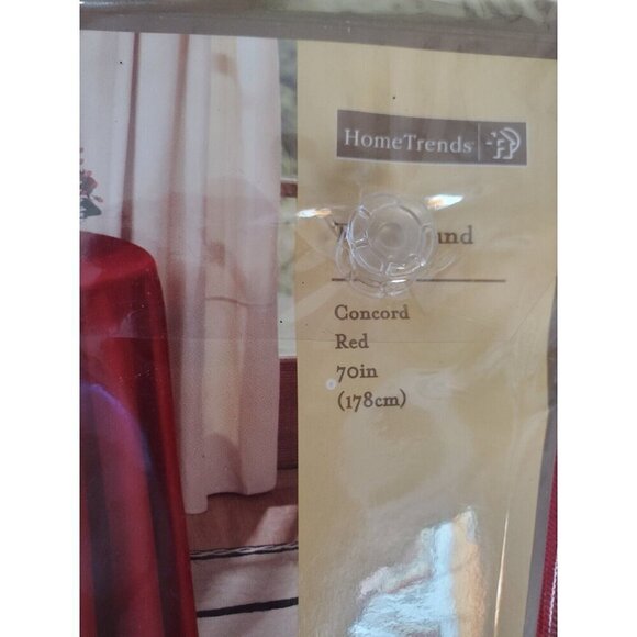 Vintage Concord Red Round Tablecloth 70" Solid Pattern Polyester Holiday xmas - Picture 3 of 6